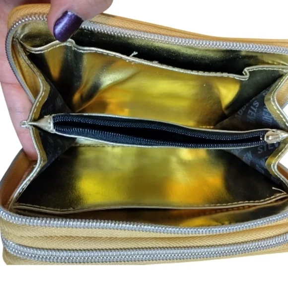 Steve Madden Mustard Yellow Leather Wristlet Wallet - Picture 8 of 13